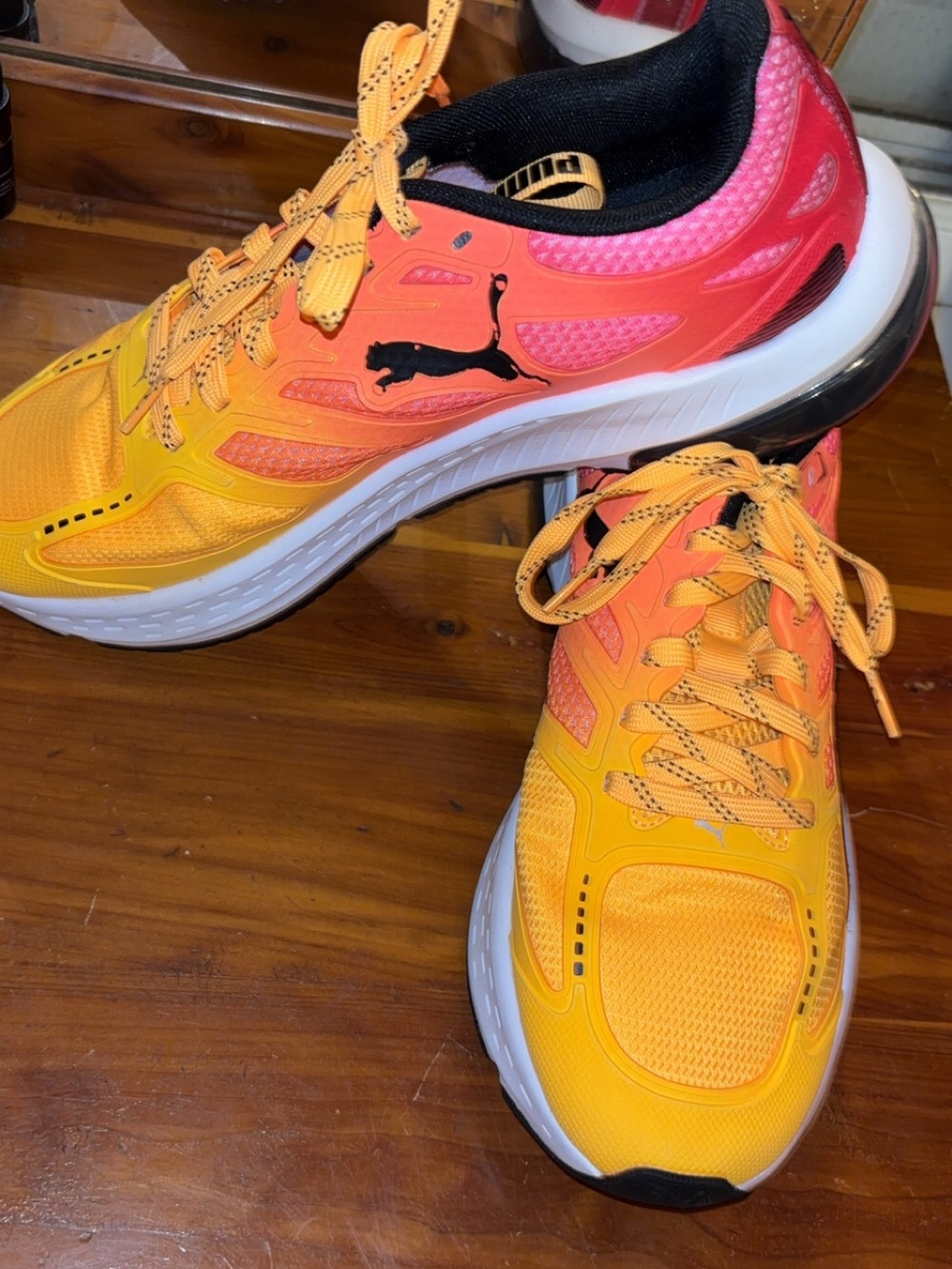 Puma Women’s Yellow-Orange-Red Gradient Athletic Sneakers
